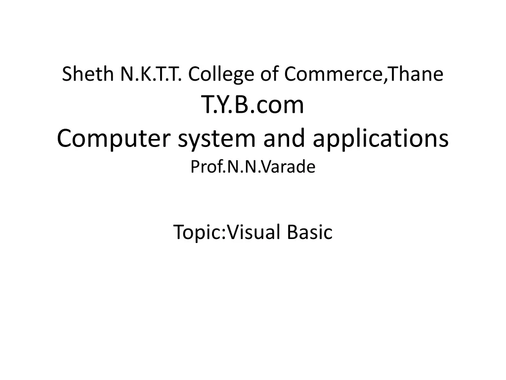 sheth n k t t college of commerce thane n.w