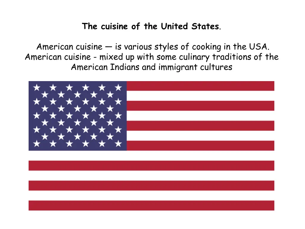 the cuisine of the united states n.w