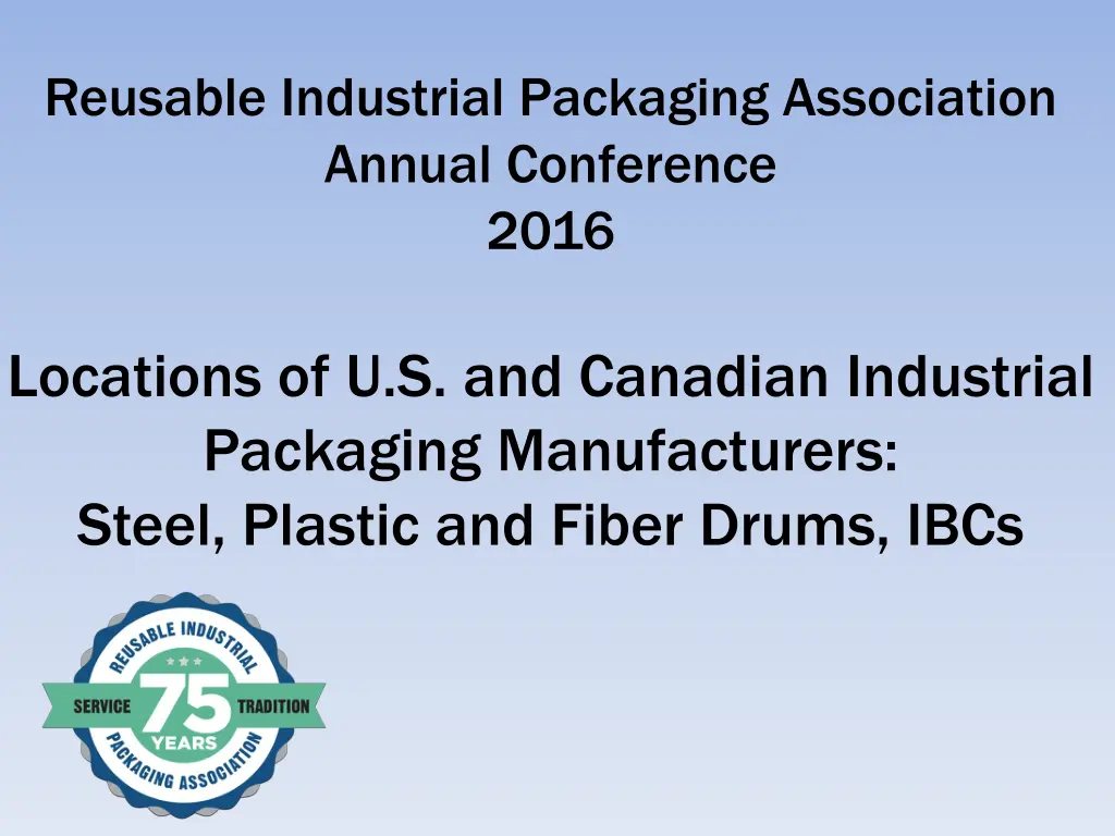 reusable industrial packaging association annual n.w