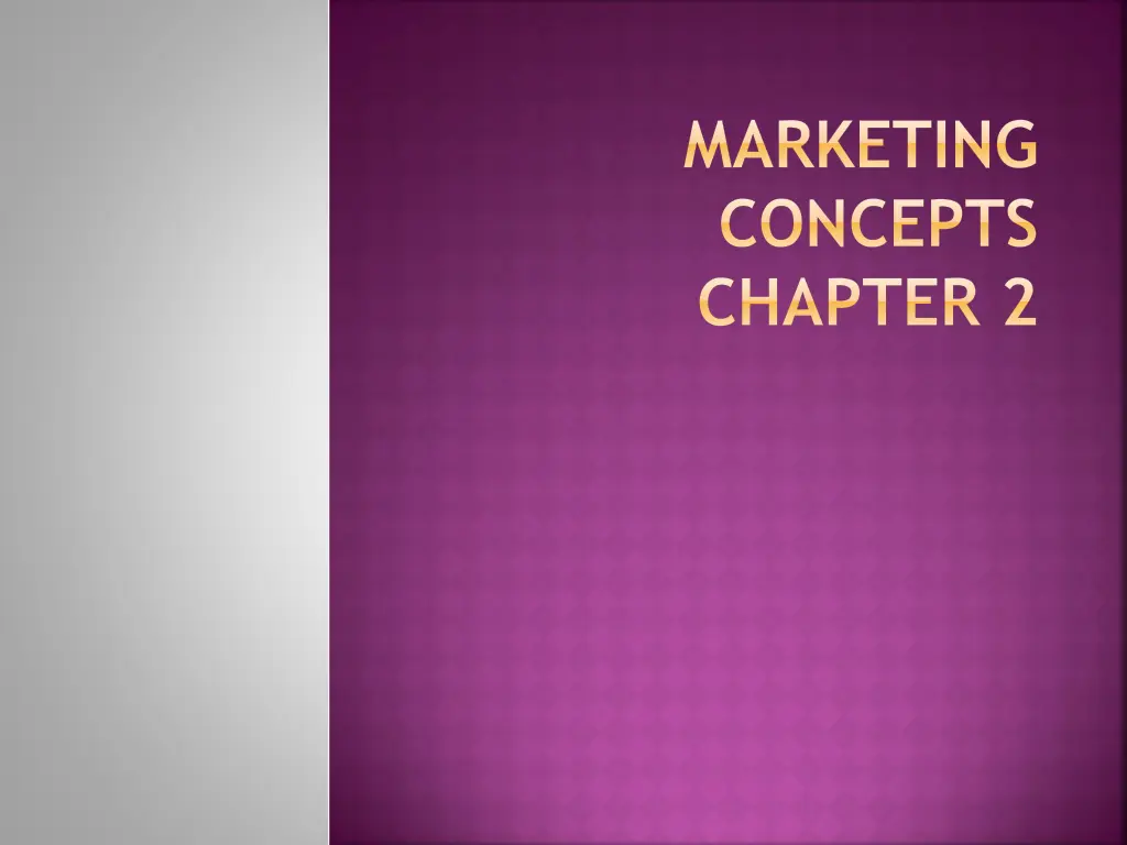 marketing concepts chapter 2 n.w