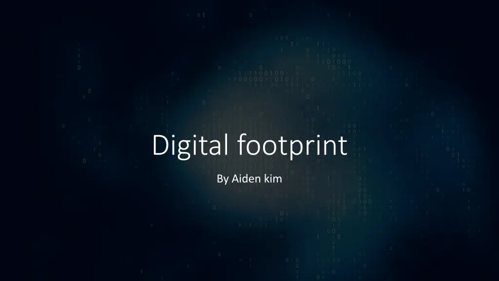 digital footprint n.w