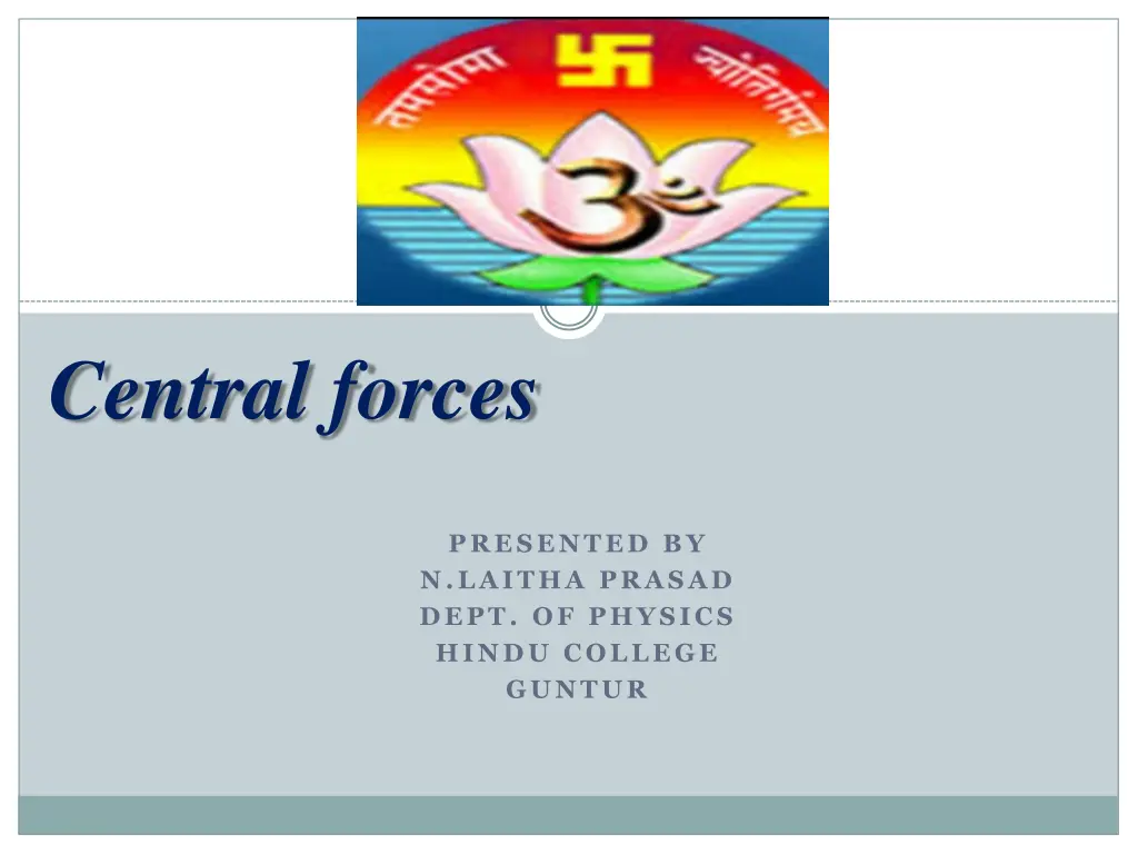 central forces n.w