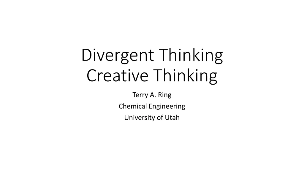 divergent thinking creative thinking n.w