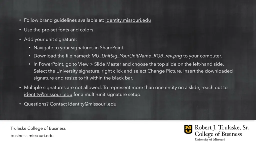 follow brand guidelines available at identity n.w