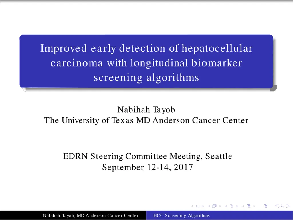 improved early detection of hepatocellular n.w
