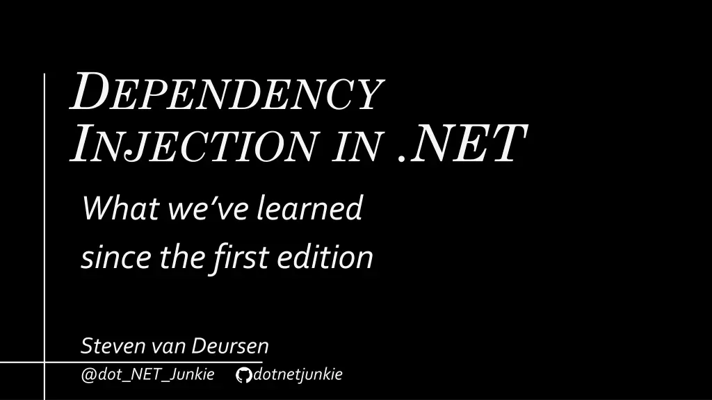 d ependency i njection in net n.w