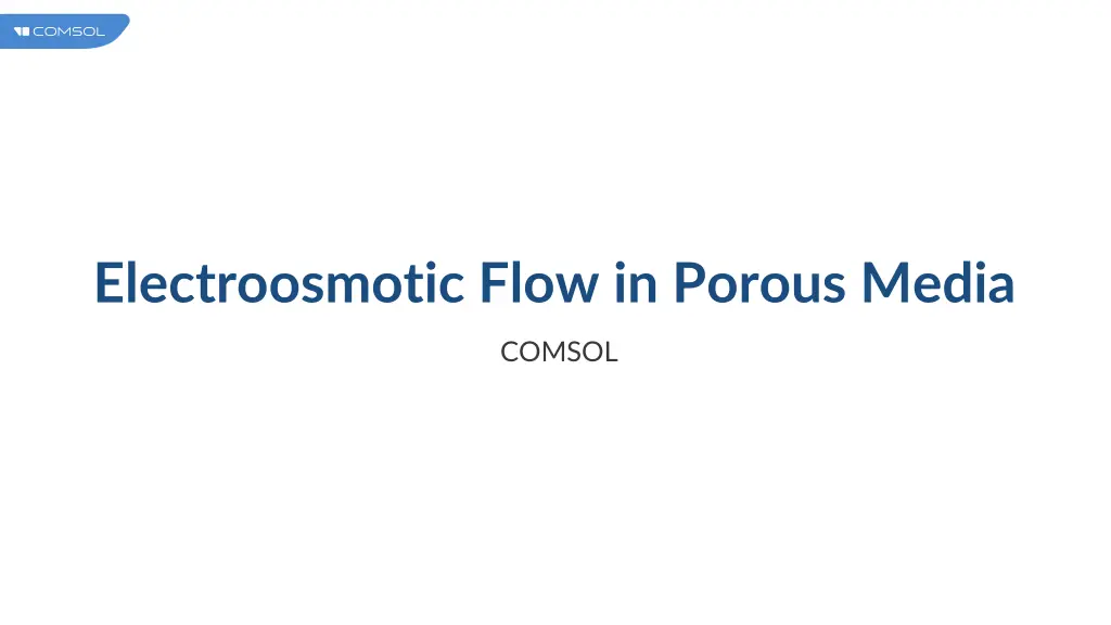 electroosmotic flow in porous media n.w