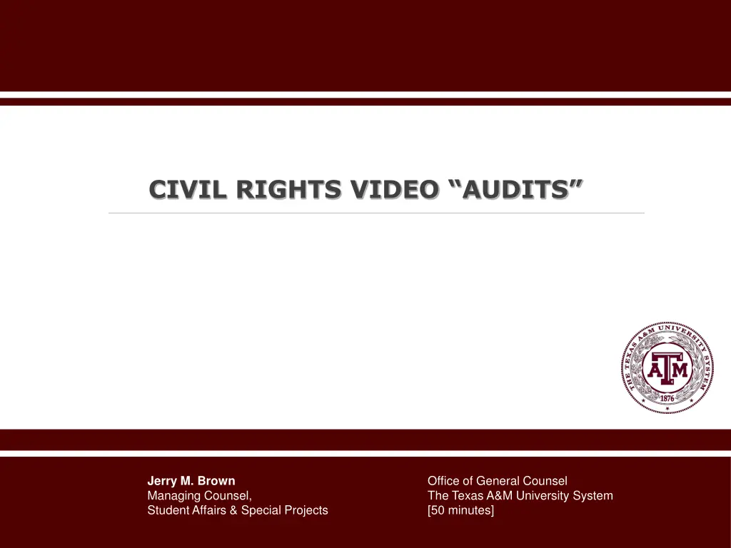civil rights video audits n.w