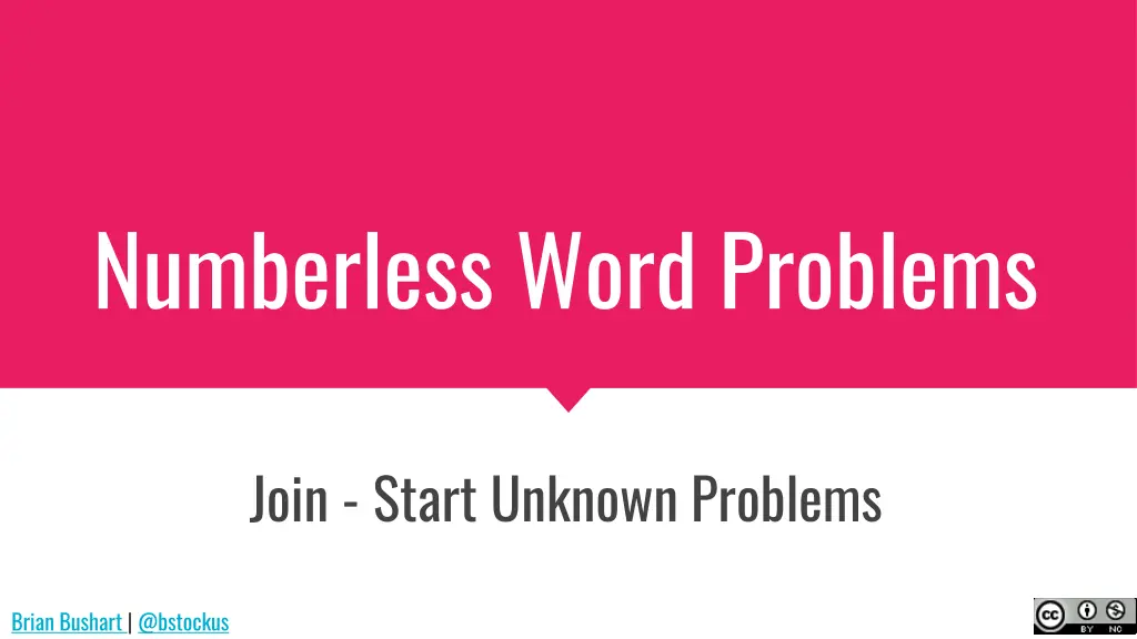 numberless word problems n.w