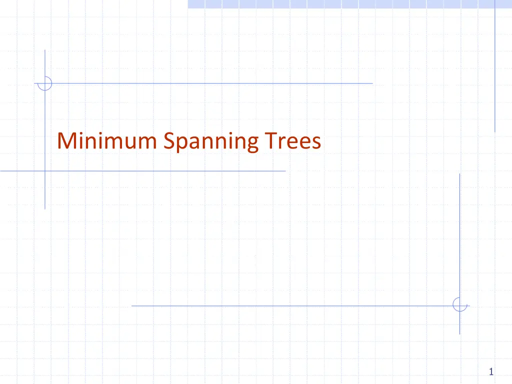 minimum spanning trees n.w