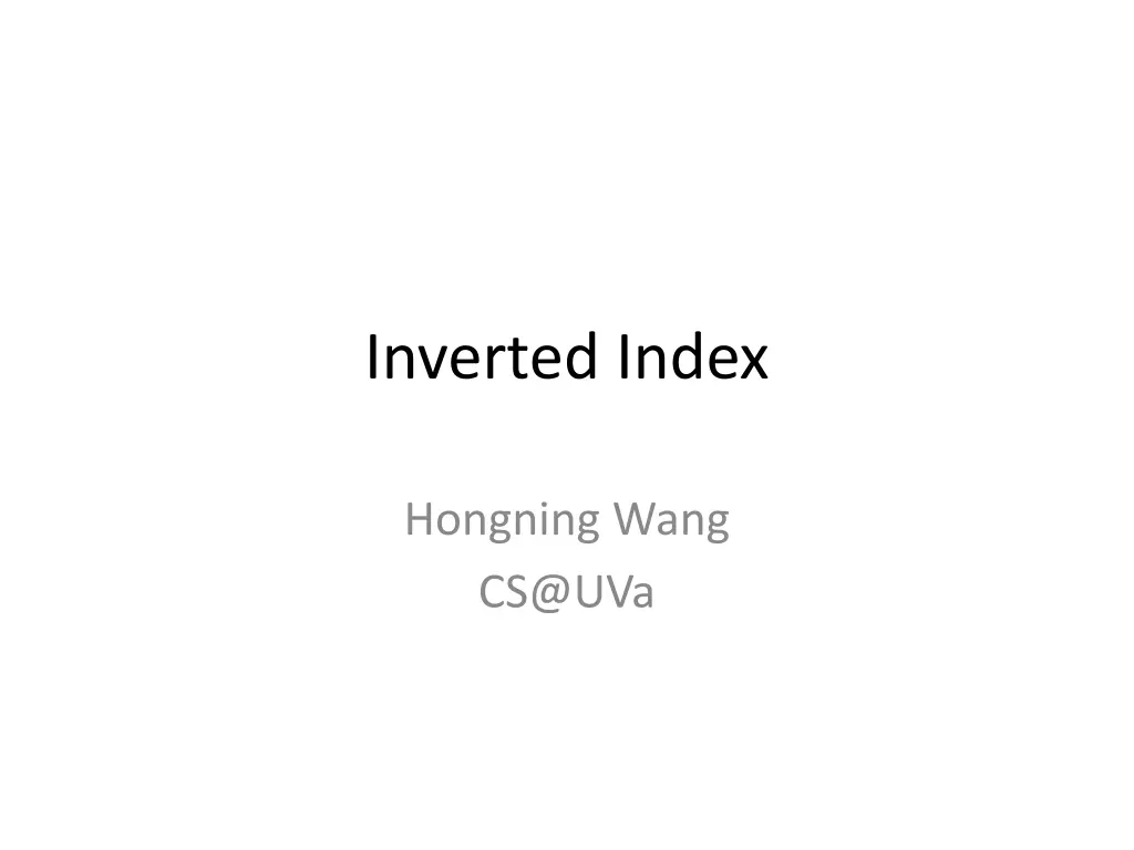 inverted index n.w