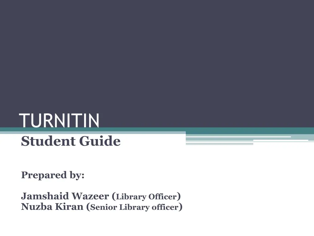 turnitin student guide n.w