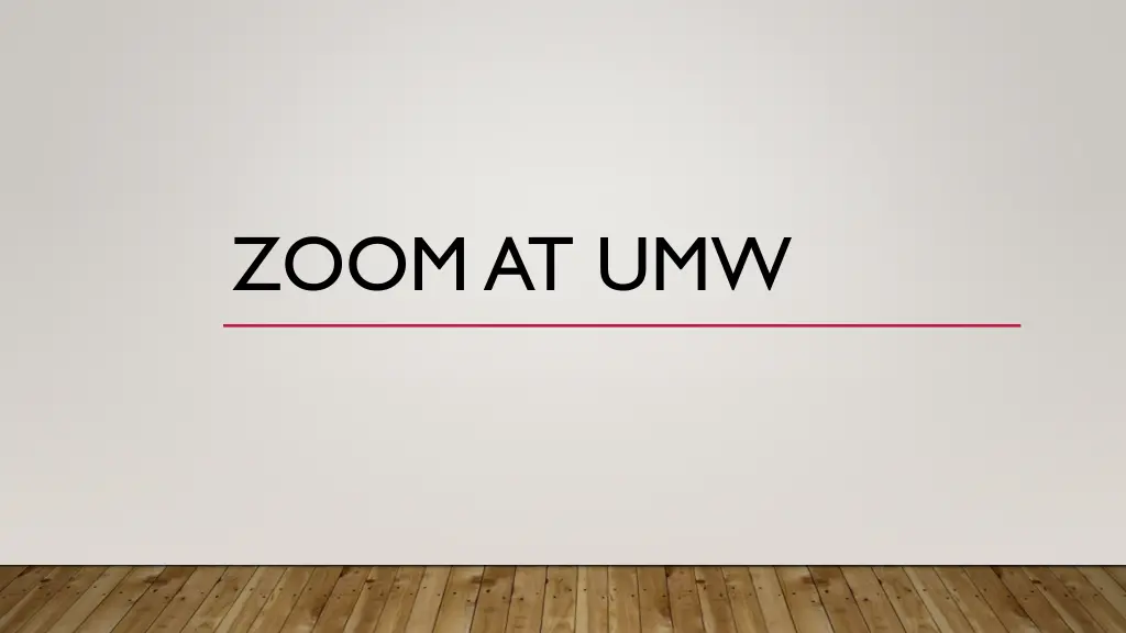 zoom at umw n.w