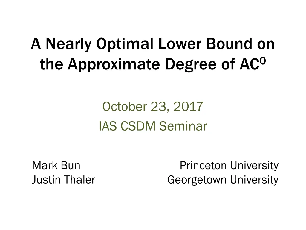 a nearly optimal lower bound on the approximate n.w