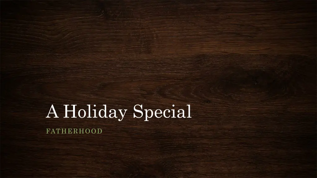 a holiday special n.w