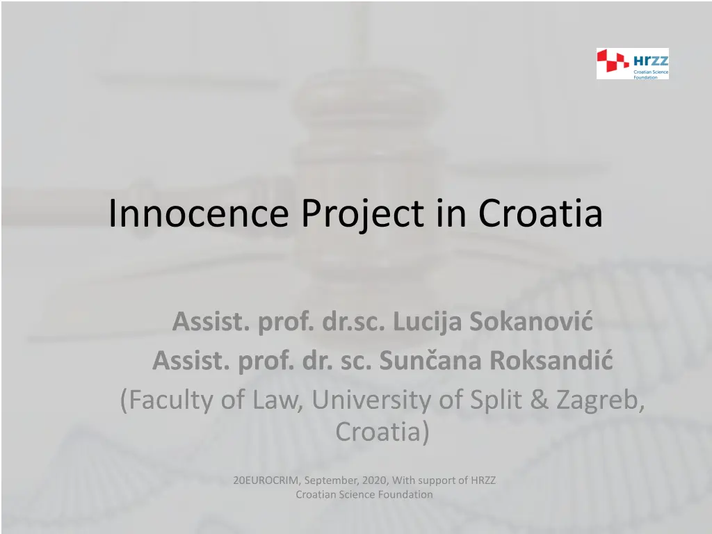 innocence project in croatia n.w
