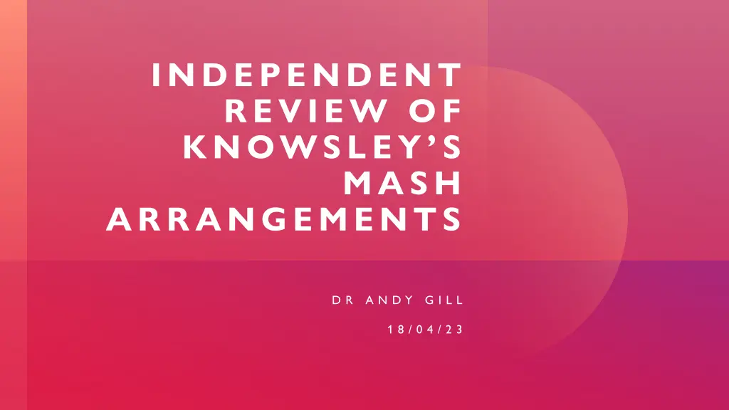 independent review of knowsley s n.w