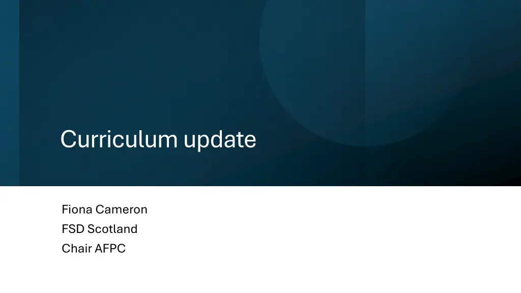 curriculum update n.w