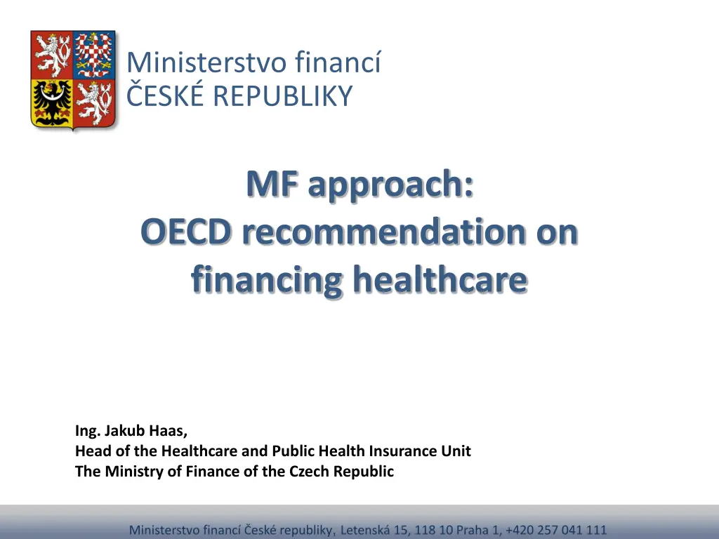 ministerstvo financ esk republiky n.w
