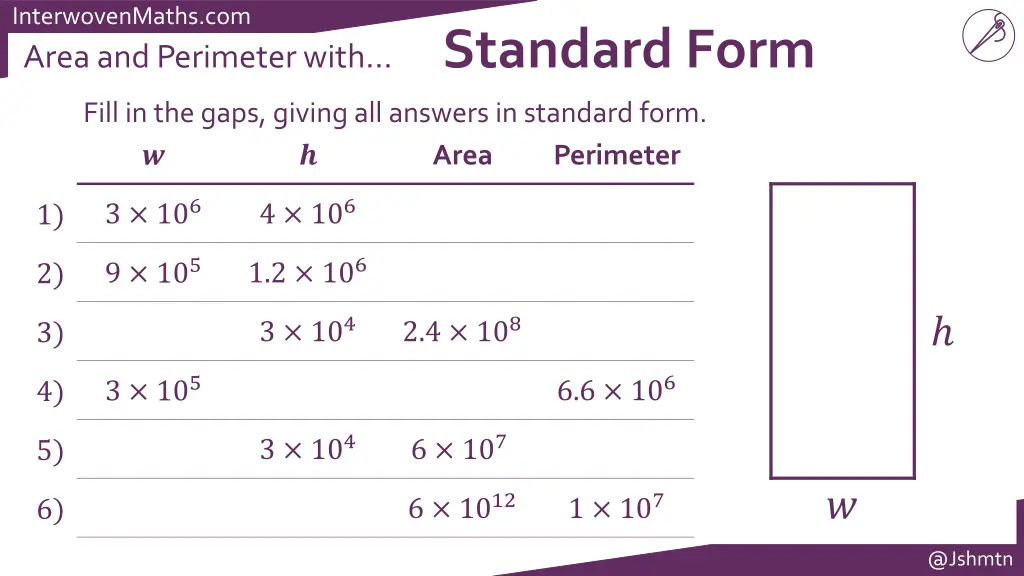 interwovenmaths com area and perimeter with n.w