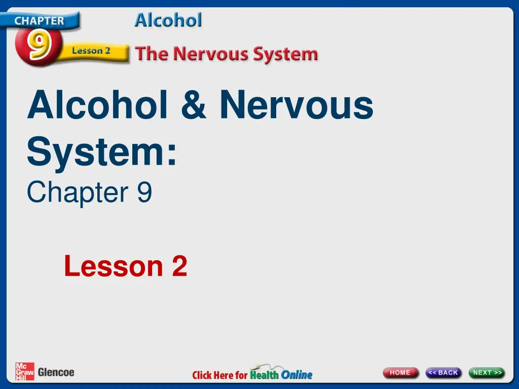 alcohol nervous system chapter 9 n.w
