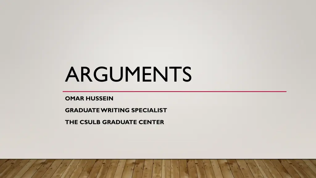 arguments n.w