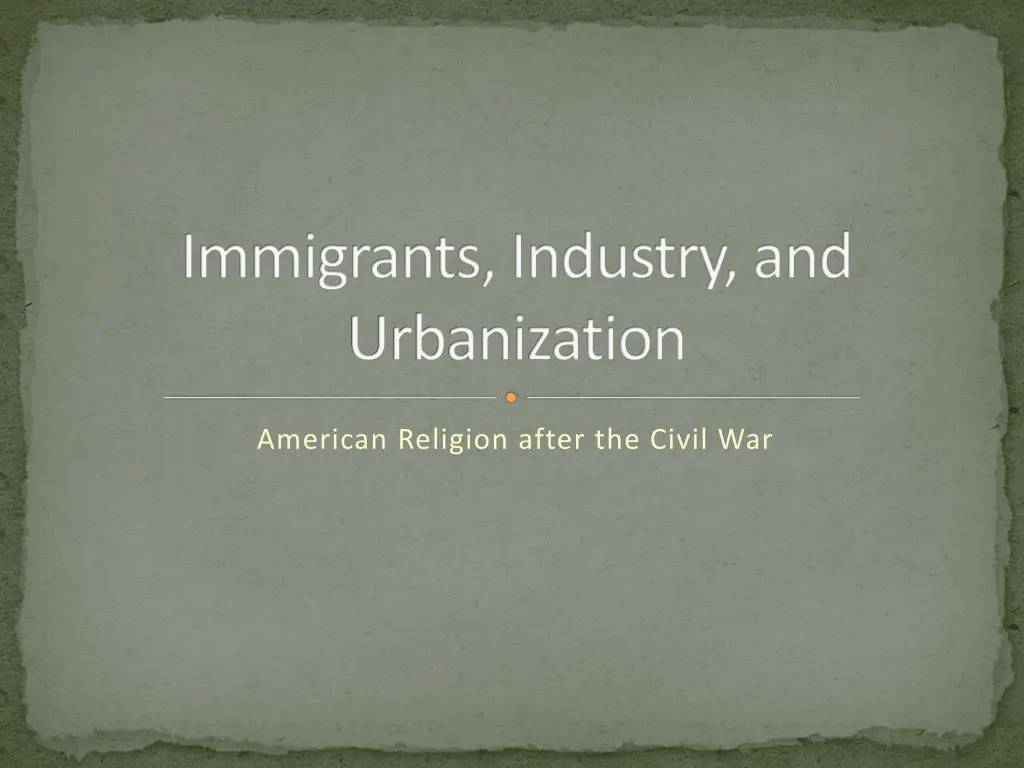 immigrants industry and urbanization n.w