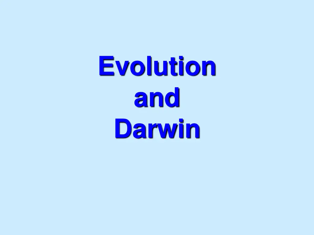 evolution and darwin n.w