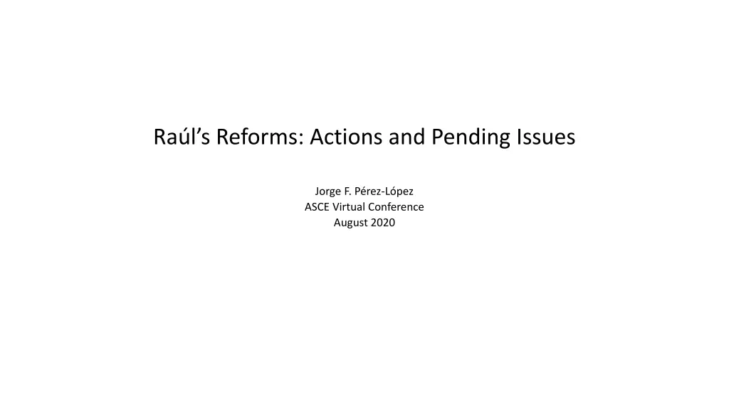 ra l s reforms actions and pending issues n.w