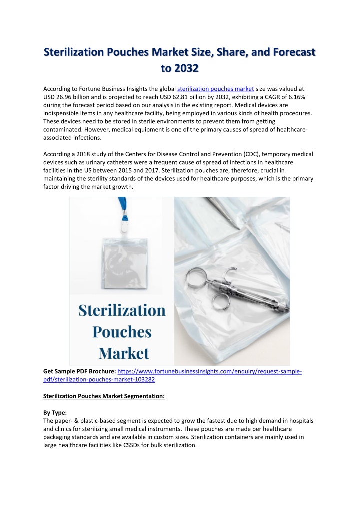 sterilization pouches market size share n.w