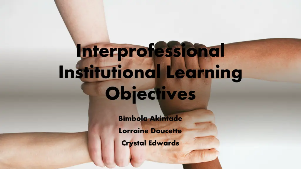 interprofessional institutional learning n.w