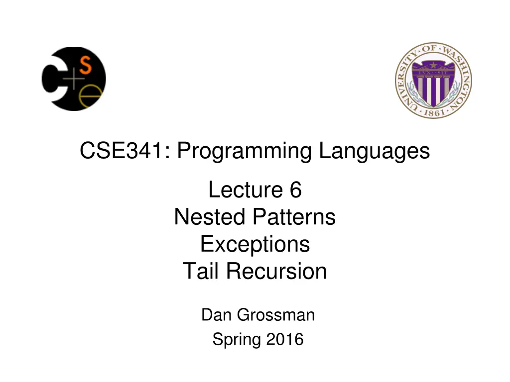 cse341 programming languages n.w