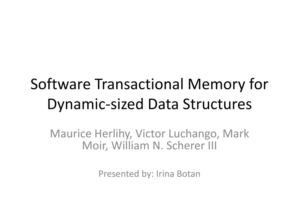 software transactional memory for dynamic sized n.w