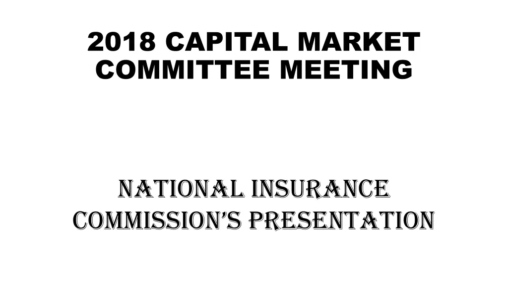 2018 capital market committee meeting n.w