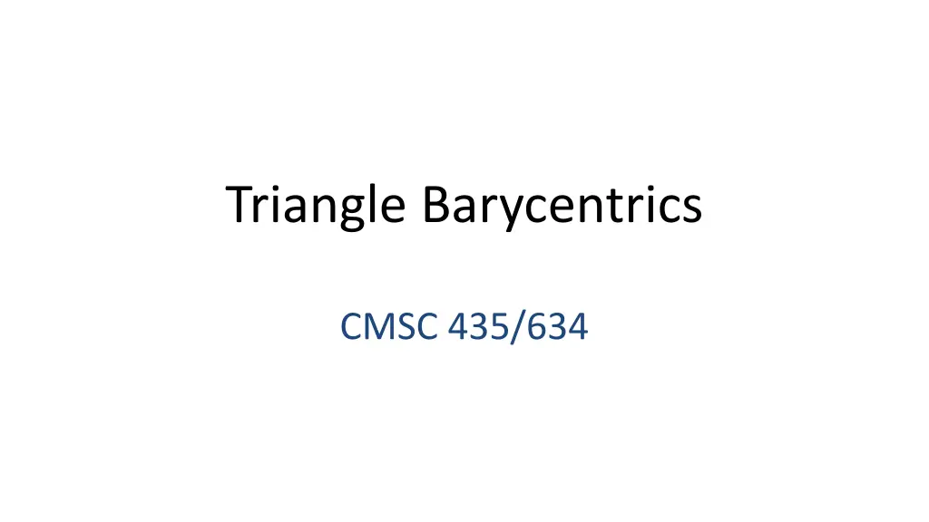 triangle barycentrics n.w