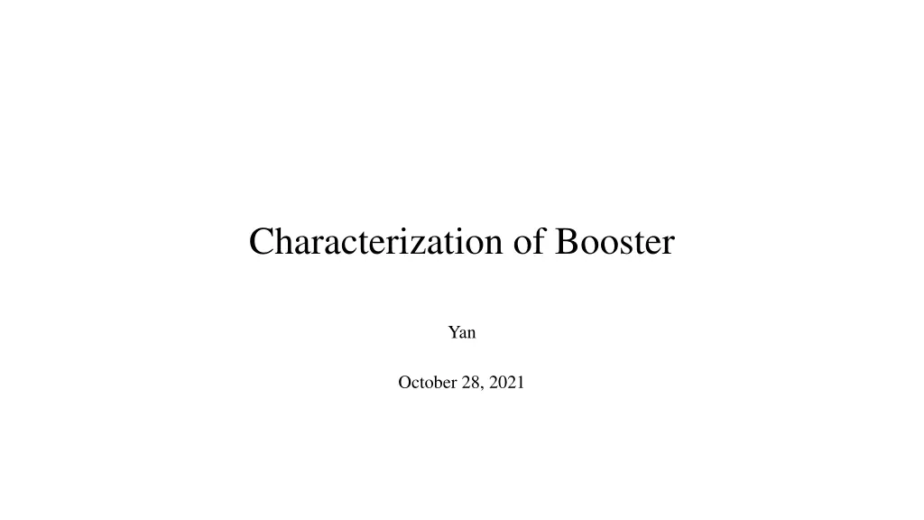 characterization of booster n.w