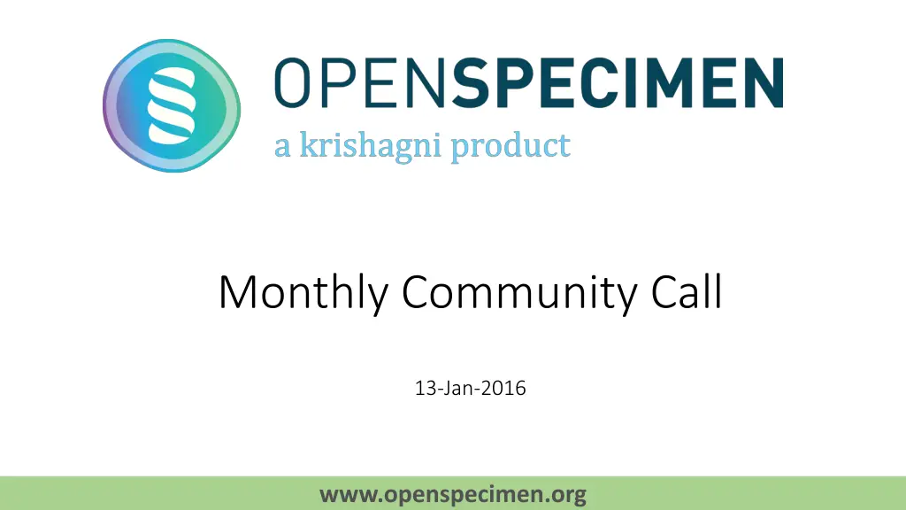 monthly community call n.w