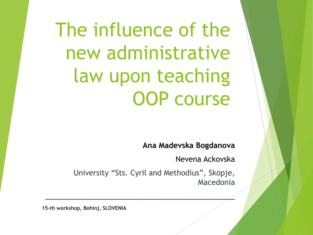 the influence of the new administrative law upon n.w