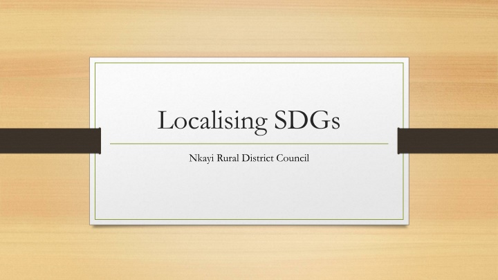 Empowering Local Communities: SDG Implementation in Nkayi Rural District Council