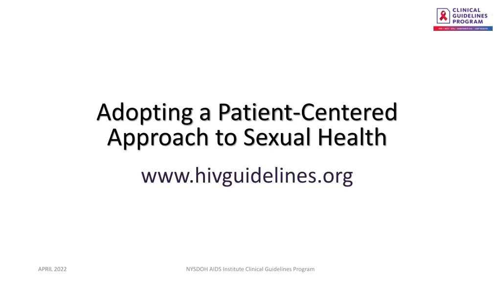adopting a patient centered approach to sexual n.w