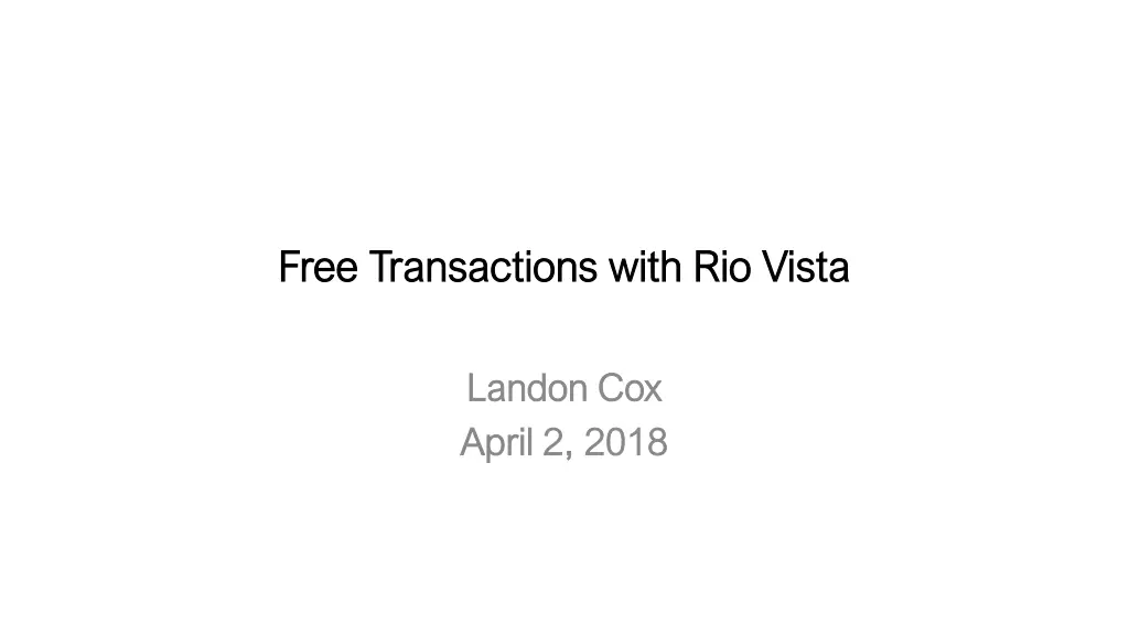 free transactions with rio vista free n.w