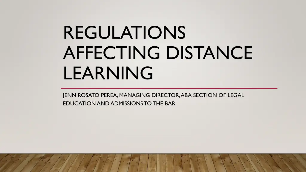 regulations affecting distance learning n.w