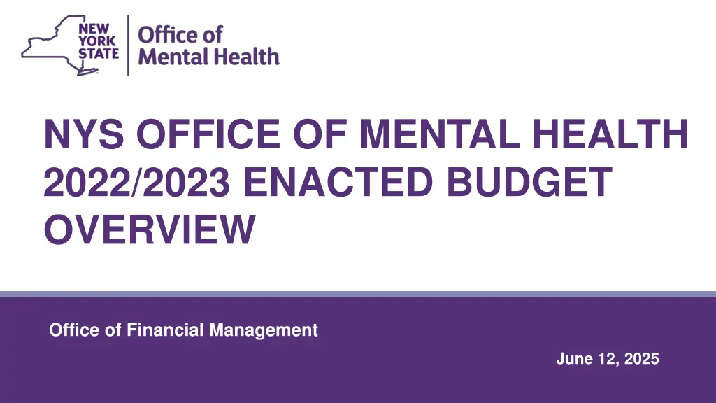 nys office of mental health 2022 2023 enacted n.w
