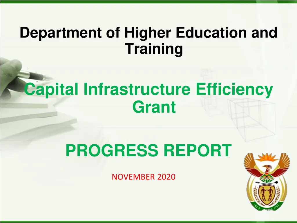 department of higher education and training n.w