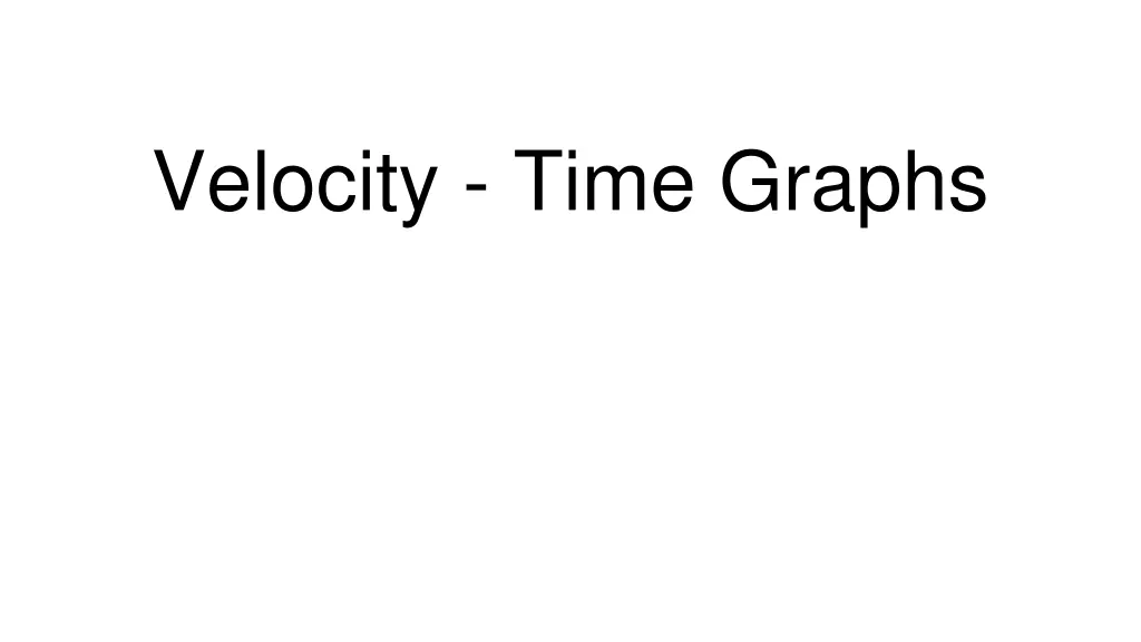 velocity time graphs n.w