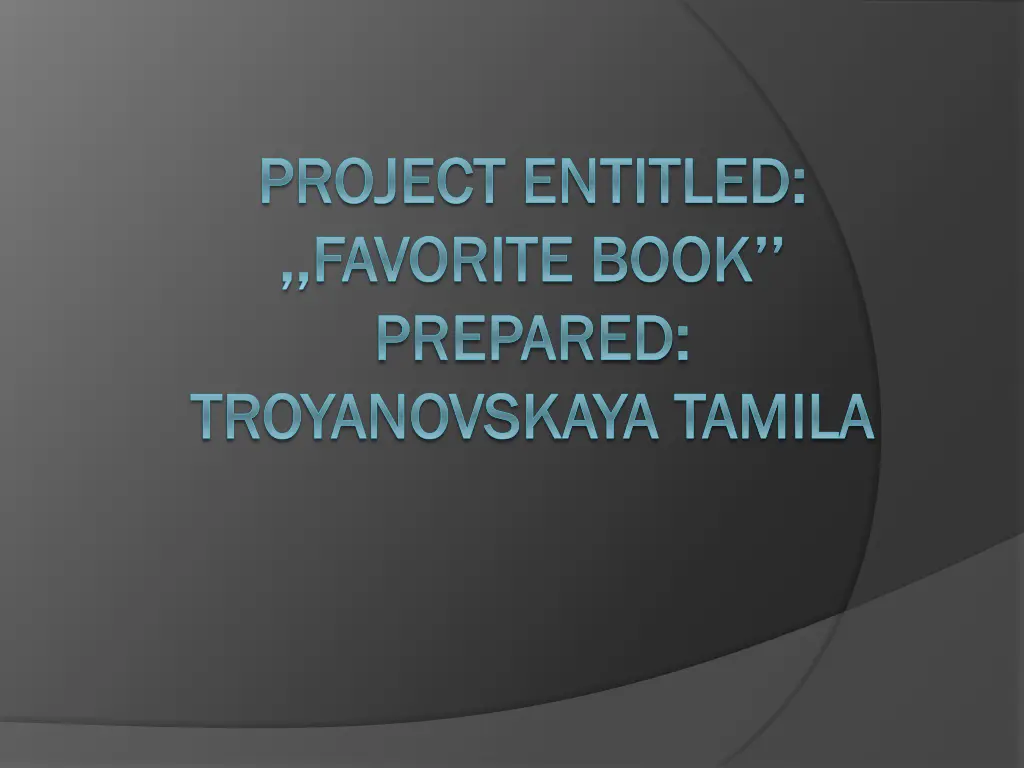 project entitled project entitled favorite book n.w