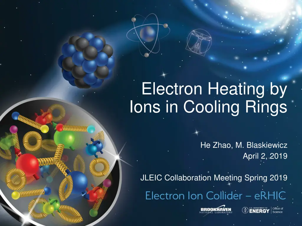 electron heating by ions in cooling rings n.w