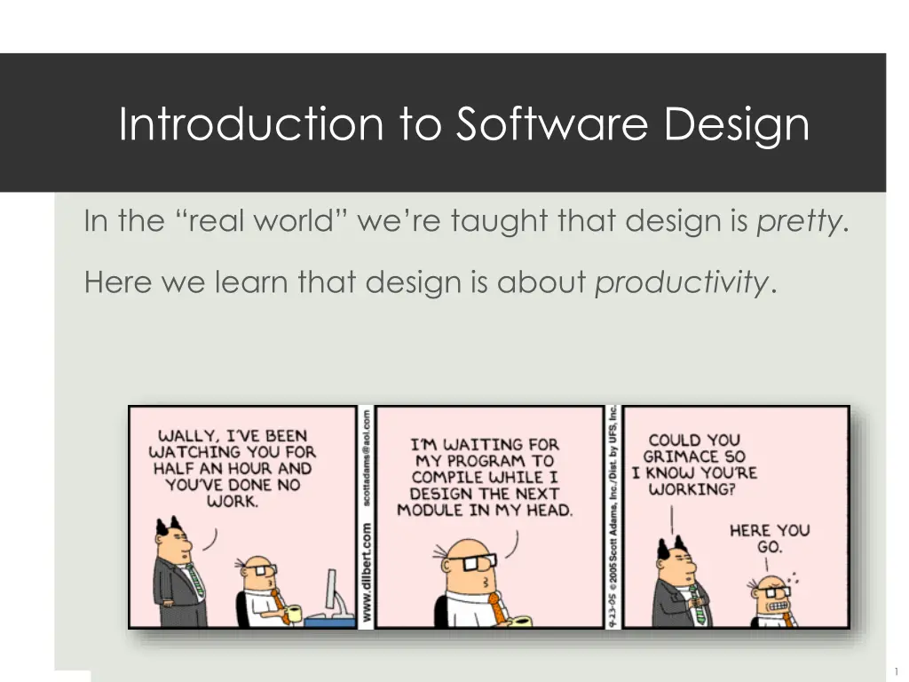 introduction to software design n.w
