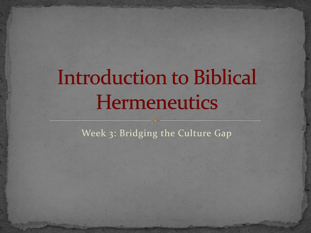 introduction to biblical hermeneutics n.w