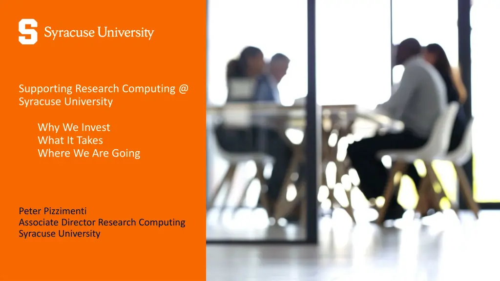 supporting research computing @ syracuse n.w